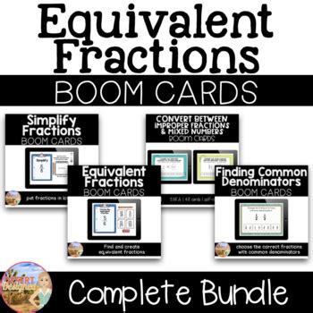 Equivalent Fractions Boom Cards Bundle Distance Learning By Desert