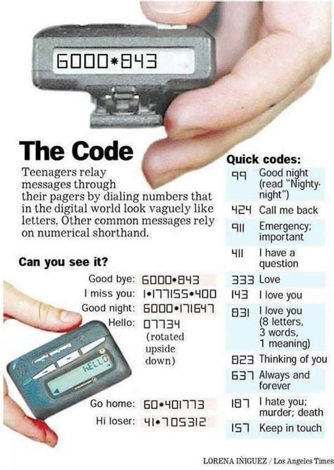 90s Pager Codes Rcoolguides