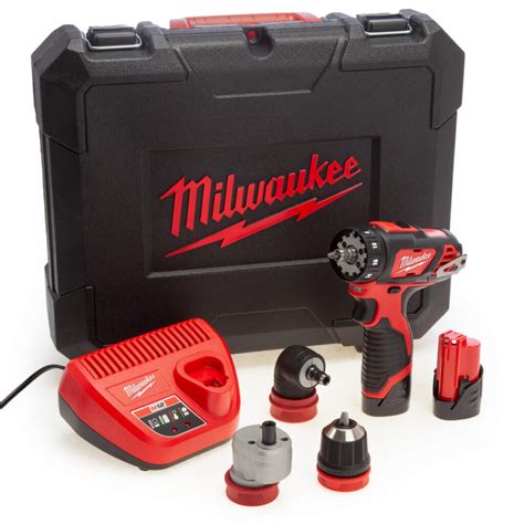 Milwaukee M12 BDDXKIT 202C 12V Li Ion Accu Boor Schroefmachine Set 2x