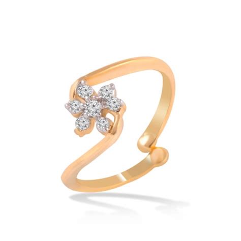 Gold Cz Adjustable Size Rings 504397