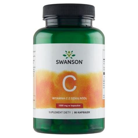 Swanson Witamina C z dziką różą 1000 mg Suplement diety 90 kaps