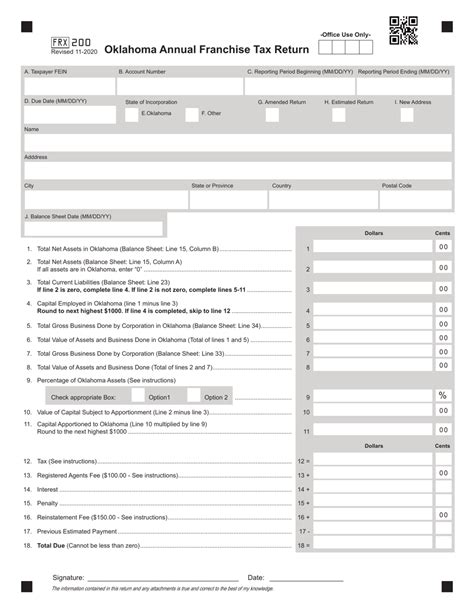 Oklahoma Franchise Tax Instructions Hugeness Webzine Photo Exhibition