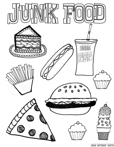 Food Coloring Pages Printable Discover A World Of Deliciousness With ...