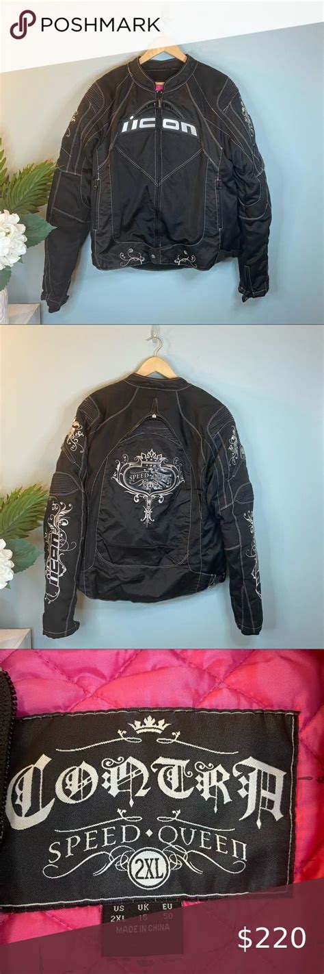 Icon Contra Speed Queen Black Motorcycle Jacket Black Motorcycle Jacket Motorcycle Jacket