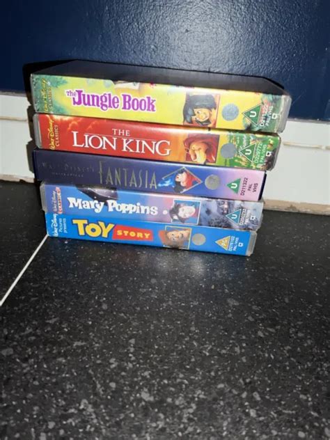 Disney Vhs Video Tape Bundle Of Toy Story Fantasia Mary Poppins