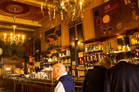 Lisbon Portugal Inside De Historic Coffee Shop Brasileira Do Chiado