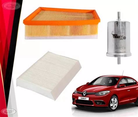 Kit Filtros Renault Fluence Aire Bencina Polen Cuotas