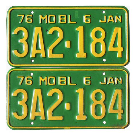 Missouri Truck Pair A Old License Plates