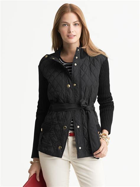 Quilted Sweater Jacket Banana Republic