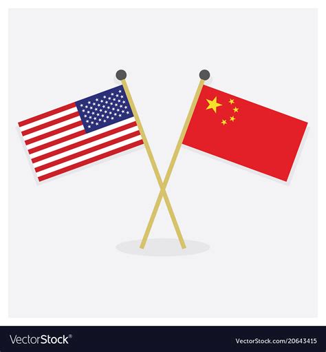 Usa Flags Over China