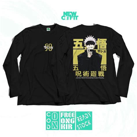 Jual Kaos Lengan Panjang Gojo Satoru Jujutsu Kaisen Itadori Yuuji