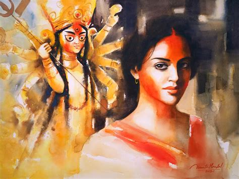 Durga Puja Painting Maa Durga Painting