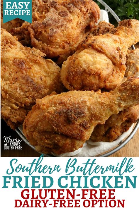 Gluten Free Southern Fried Chicken Dairy Free Option In 2020 Dairy Free Recipes Dinner Free