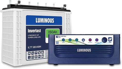 Luminous Inverter Battery Combo With Tall Tubular Trolley Optimus