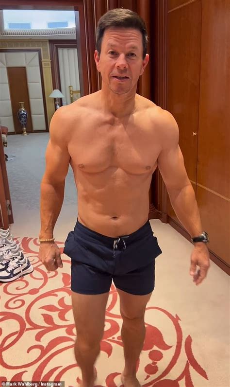 Year Old Mark Wahlberg Flaunts Sculpted Physique As He Gears Up For