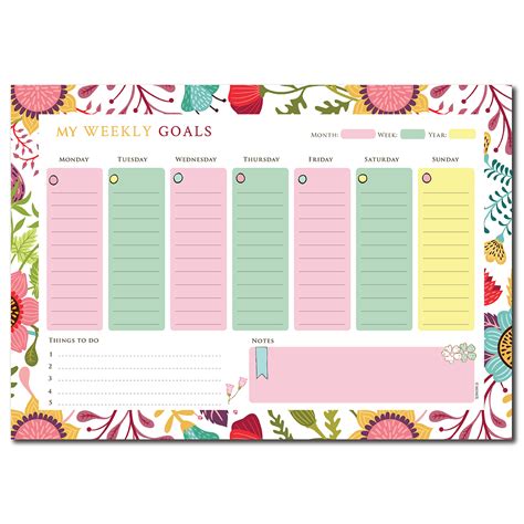 Floral Weekly Planner # 1 - Mimir Paper Shop