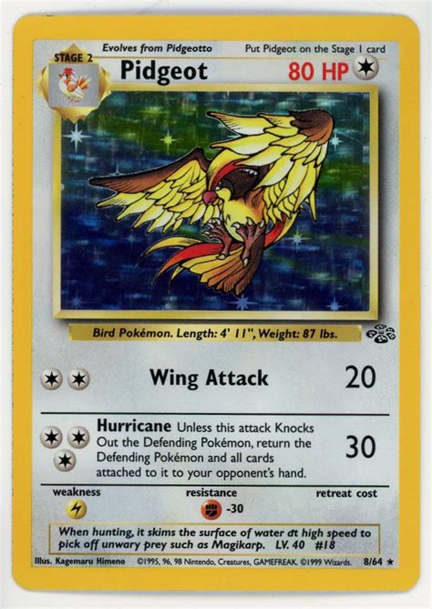 Pokemon Pidgeot Jungle Set Holo Rare Froggers House Of Cards