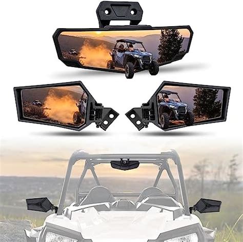 Amazon Sautvs Side Mirrors Rearview Mirror Kit For Polaris Rzr