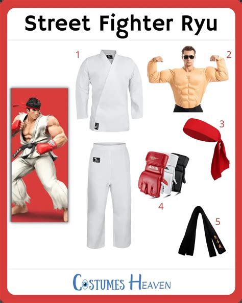 Street Fighter Ryu Costume For Cosplay & Halloween 2024