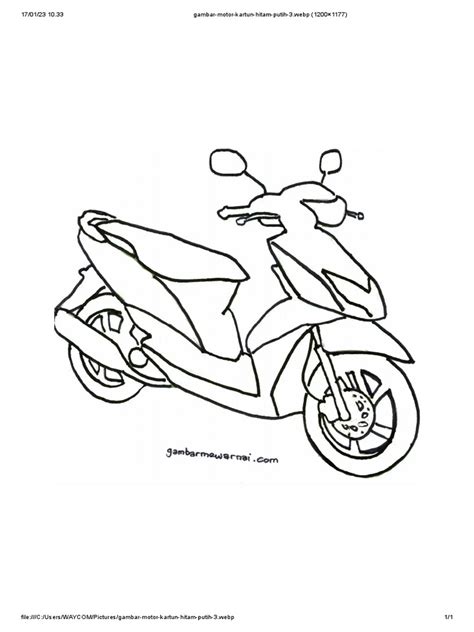 Gambar Motor Kartun Hitam Putih 3 Pdf