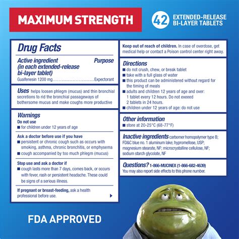 Mucinex Maximum Strength 12 Hour Chest Congestion Expectorant Relief Tablets 1200 Mg 42 Count