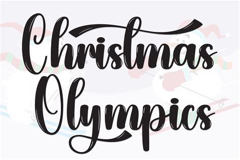 Christmas Olympics Font By Roronoa Zoro S P D Creative Fabrica