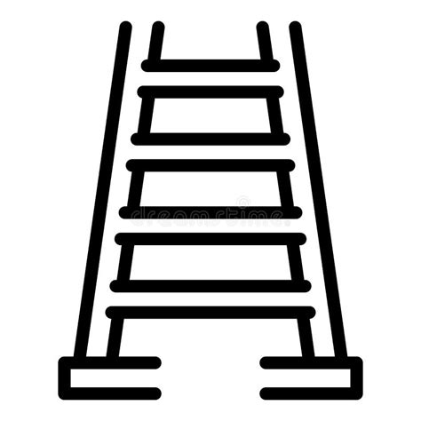 Estilo De Contorno Del Icono De La Herramienta Escalera De Pasos