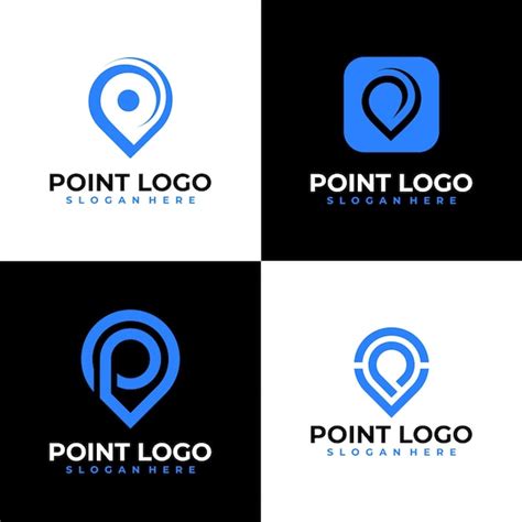 Conjunto De Modelo De Design De Vetor De ícone De Logotipo De Ponto