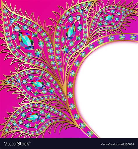 Background With Golden Peacock Feathers Royalty Free Vector