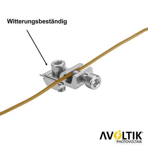 Set Erdungsklemme Kabelklemme Halterung Klemme Alu Edelstahl Solar