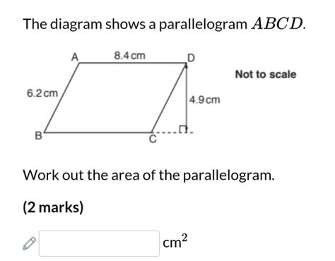 Solved The Diagram Shows A Parallelogram ABCD Not To Scale Work Out