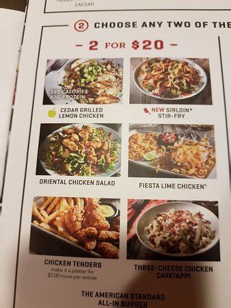 applebee's menu 2 for 20