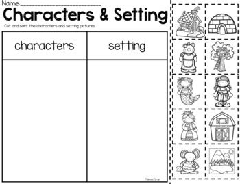 Characters and Setting Sort by Melissa Moran | Teachers Pay Teachers