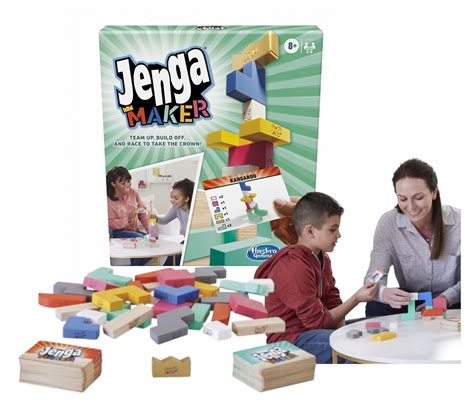 Gra Jenga Maker zręcznościowa Hasbro f4528 PL wieża klocki drewniane