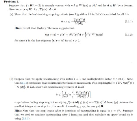 Problem 3 Suppose That F Rn R Is Strongly Convex Chegg