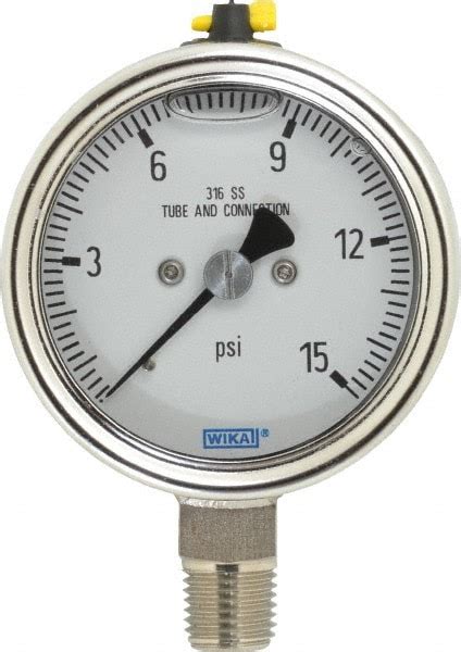 Wika Pressure Gauge Dial To Psi Thread Npt