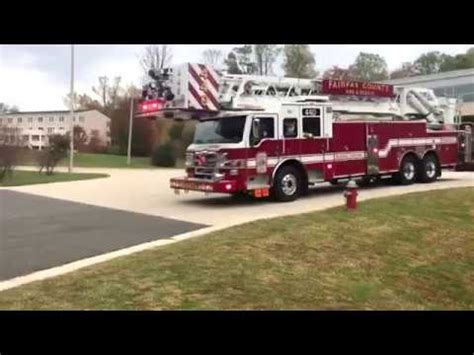 Brand New Tower Ladder 440 Responding Fairfax County Fire Rescue