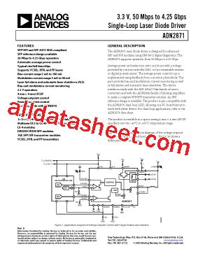 ADN2871ACPZ RL7 Datasheet PDF Analog Devices