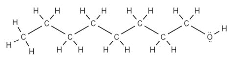 What is the Lewis structure of Octanol? | Quizlet