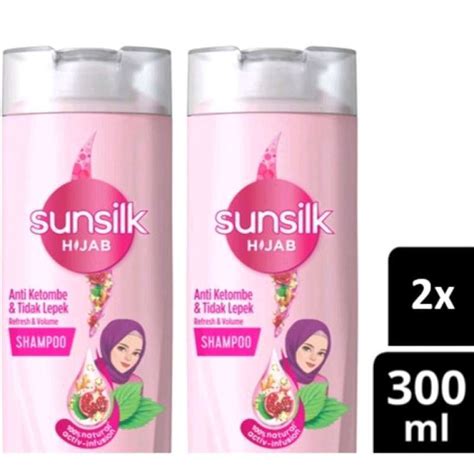 Jual Sunsilk Hijab Shampo Anti Ketombe And Lepek Refresh Volume 300ml 2pc