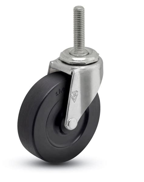 Shepherd Regent Series Diameter Soft Rubber Wheel Swivel Caster