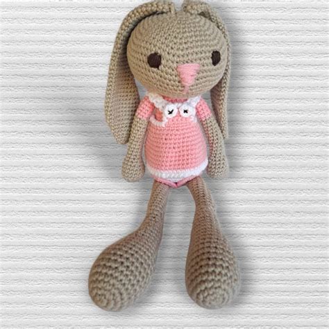 Coelho Bege E Rosa Amigurumi Elo7 Produtos Especiais