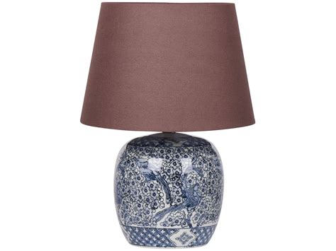 Lampada Da Tavolo Porcellana Bianca E Blu 46 Cm NEIRA