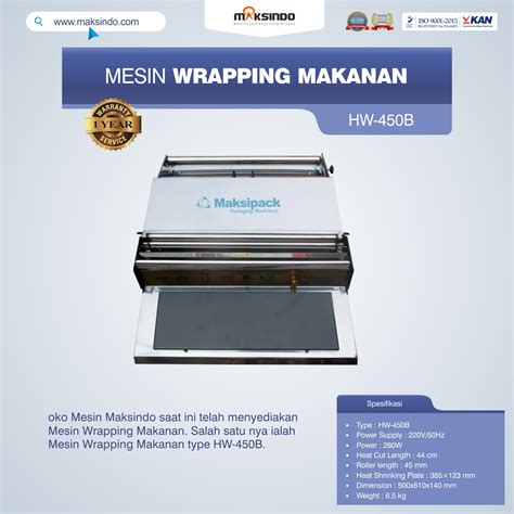 Mesin Wrapping Makanan HW 450B Maksindo