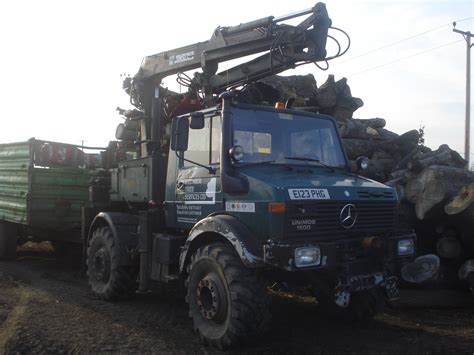 Mercedes Unimog With Crane And Trailer Unimog Mercedes Unimog