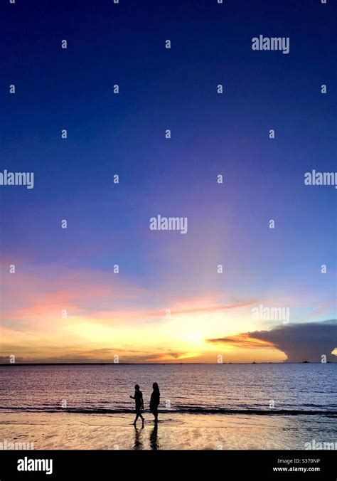 Fannie Bay At Sunset In Darwin Northern Territory Australia Stock