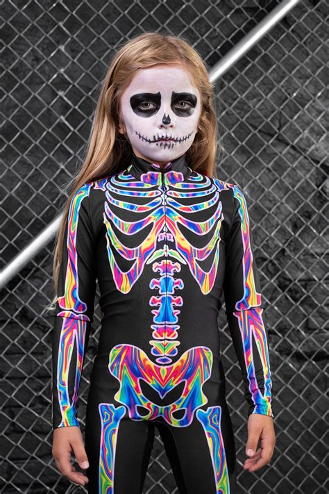 Rainbow Skeleton Costume Girls Halloween Costume Halloween Costumes