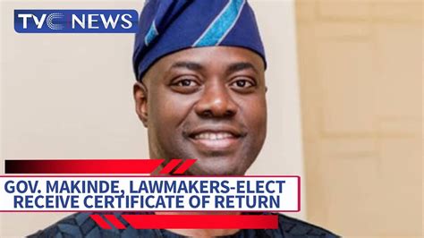 Gov Makinde Lawmakers Elect Receive Certificate Of Return Youtube