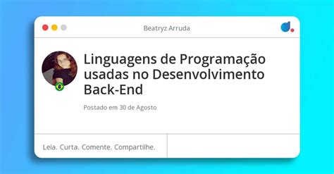 Linguagens De Programação Usadas No Desenvolvimento Back End