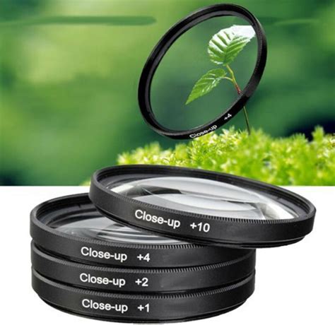 Uk Pcs Set Macro Close Up Lens Filter For Canon Nikon